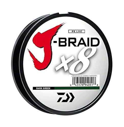 Daiwa J-Braid Grand 8 X 300 YDS Filler Spool - color: DARK GREEN, style: 300 Yards 30 Lb