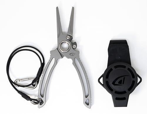 danco Titanium Side Cutter Fishing Pliers with Sheath, Fishing Line, Saltwater Safe, Fresh/Saltwater Fishing - style: Side Cutter