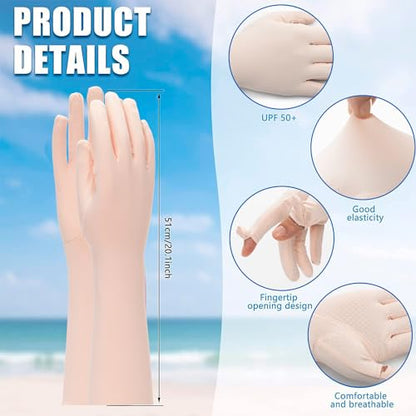 Summer-UV-Sun-Protection Gloves Outdoor Long Arm Driving-Gloves for Women - color: Pink