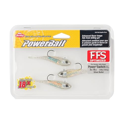 Berkley PowerBait Power Switch Fishing Soft Bait - color: Silver Bullet, size: 3in - 3/8 oz