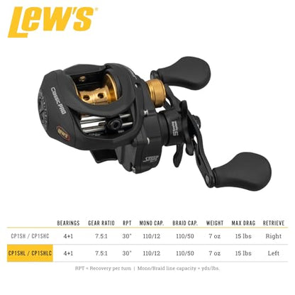 Lew's Classic Pro Speed Spool SLP Baitcast Reel - style: Left Hand Baitcast Reel