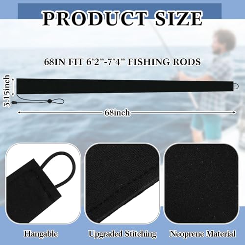 Fishing Spinning Reel Cover and Neoprene Fishing Rod Sleeve Reel Protective Case Pouch Bag Rod Sock for Casting Trolling Spinning Rods - size: Fit 4000-6000 Series