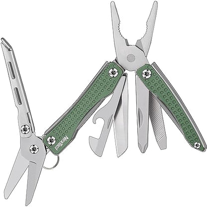 Nextool EDC Keychain Multitool, 10 in 1 Mini Pocket Knife Multi Tool with Needlenose Pliers, Scissors, Mini Useful Cool Gadgets for Men, Father's Day Gifts from Daughter-Green - color: Green