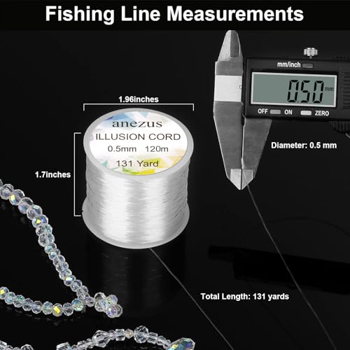 Anezus Fishing Wire for Hanging, Clear Fishing Line Invisible String Strong Monofilament Line for Hanging Decorations and Crafts - style: 0.5mm, 30lb
