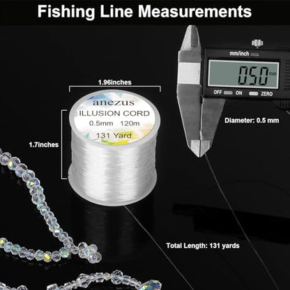 Anezus Fishing Wire for Hanging, Clear Fishing Line Invisible String Strong Monofilament Line for Hanging Decorations and Crafts - style: 0.5mm, 30lb