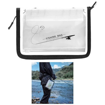 Peiiwdc Tackle Binder Bag Include 10/5 Detachable Pocket Fishing Lures Storage Artificial Spoon Baits Lures Organizers - color: 5 pages
