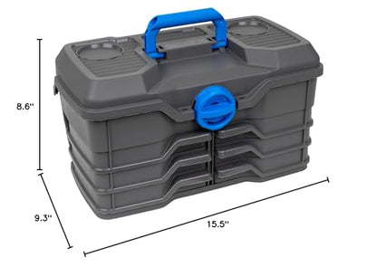 Flambeau Outdoors 660NGAK Next Gen 6/0 Large Fishing Tackle Box - 6 Pivot Trays, 32 Compartments, Includes 25-piece Tackle Kit, Fishing Tackle and Gear Storage, Fishing Lure Organizer, Dark Gray - size: With Tackle Kit
