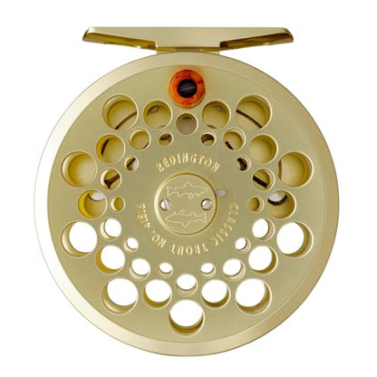 Redington Classic Trout Fly Reel – Lightweight Click-and-Pawl Trout Reel, Large Arbor, CNC Machined Aluminum - color: Gold, size: 4/5/6