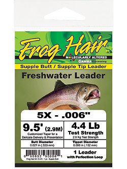 Frog Hair 1x 9.5' Supple Butt / Supple Tip Tapered Leader