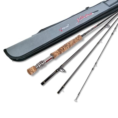 Fiblink Fly Fishing Rod 4 Piece Travel Fly Rod with Fishing Case,Carbon Blank Moderate Fast Action,7'6" 3/4wt to 10' 9/10wt Fishing Pole for Streams,Rivers,Lakes - size: Size:10'-9/10WT-4sec-F