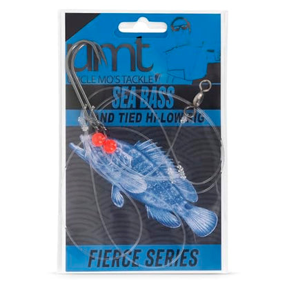 Sea Bass Hi/Lo Saltwater Fishing Rigs 1, 5 &10 Pack Bulk Options - Uncle Mo’s Tackle – Mustad Size 3/0 Bait Hook, 60lb Heavy Duty, 80lb Swivel & Sinker Loop, Hand Tied - for Fluke Porgy Snapper Croaker Sea Trout Tautog Spot Pompano - size: 5 Pack