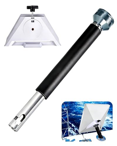 Starlink Mini Rod Holder Mount, Marine-Grade 316 Stainless Steel Boat Mount with Pipe Adapter for Starlink Mini Antenna – Perfect for Boats, Yachts, Sailboats, Trawlers & RVs