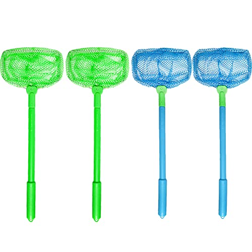 Fishing Net, TSYAN Bug Net Catching Crab Insect Nets Beach Toys Floating Bait Butterflies Colorful Nets for Kids Outdoor Playing 16 inches - style: 4 Pack