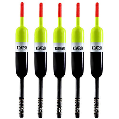 THKFISH Fishing Bobbers Fishing Floats and Bobbers Slip Bobbers for Fishing Balsa Floats Crappie Fishing Bobbers Fixed Bobber (1.5"X0.59"X5.4") (2.5"X0.59"X5.4") - color: 2.5"X0.59"X5.4"-5pcs