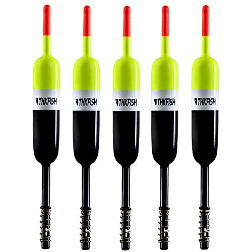 THKFISH Fishing Bobbers Fishing Floats and Bobbers Slip Bobbers for Fishing Balsa Floats Crappie Fishing Bobbers Fixed Bobber (1.5"X0.59"X5.4") (2.5"X0.59"X5.4") - color: 2.5"X0.59"X5.4"-5pcs
