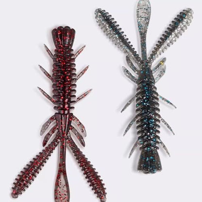 20PCS Fishing Crawfishes Lure Soft Shrimp Baits Lure Artificial Lure Swimbait Soft Lures for Freshwaters Saltwater - color: Bright blue 6cm