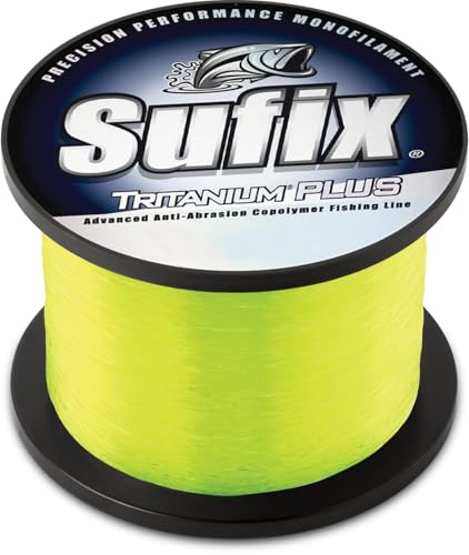 Sufix 696 Tritanium Plus Monofilament Fishing Line, 1 lb Spool - color: Chartreuse, style: 25