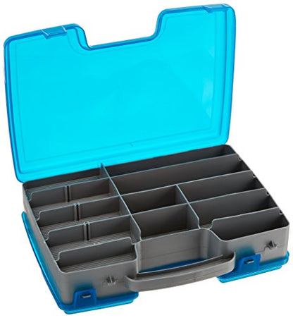 Plano Large 2 Sided Tackle Box, Metallic Gray & Blue, Medium (Pack of 4) - size: Medium (Pack of 4)