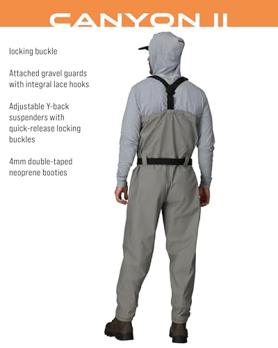 FROGG TOGGS Canyon II Breathable Waterproof Stockingfoot Fishing Chest Wader for Fishing - size: Medium