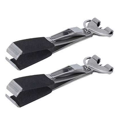 2 Pcs 4 in 1 Fly Line Clippers Fishing Knot Tying Tool Fly Fishing Quick Knot Tool Fast Nail Knotter Lines Clipper Hook Eye Cleaner with Retractor