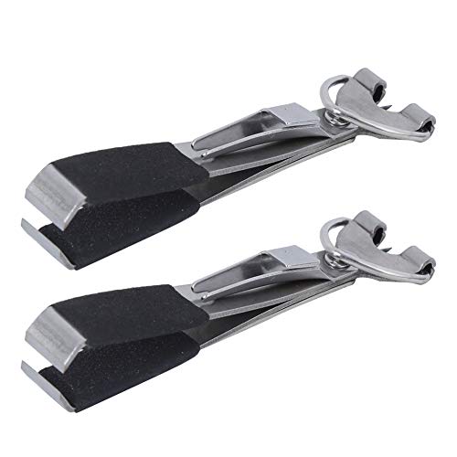 2 Pcs 4 in 1 Fly Line Clippers Fishing Knot Tying Tool Fly Fishing Quick Knot Tool Fast Nail Knotter Lines Clipper Hook Eye Cleaner with Retractor