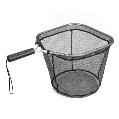 Rubber Mesh Landing Net Head Replacement, Aluminum Alloy Frame for Freshwater Fishing, Smooth Surface Design (1 Pack) - size: 13.78 x 11.81 x 11.42"