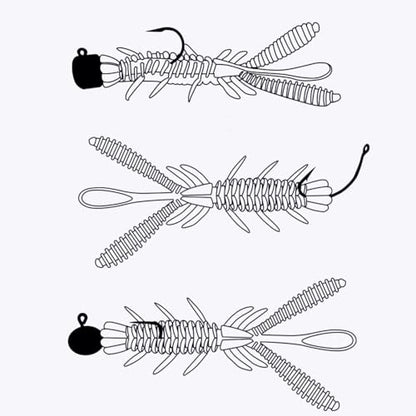 20PCS Fishing Crawfishes Lure Soft Shrimp Baits Lure Artificial Lure Swimbait Soft Lures for Freshwaters Saltwater - color: Bright blue 6cm