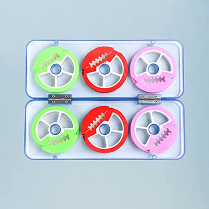 LIOOBO Silicone Main Line Box Spools Fishing Tackle Kit Box Trout Gear Line Holder for Easy Storage Random Color