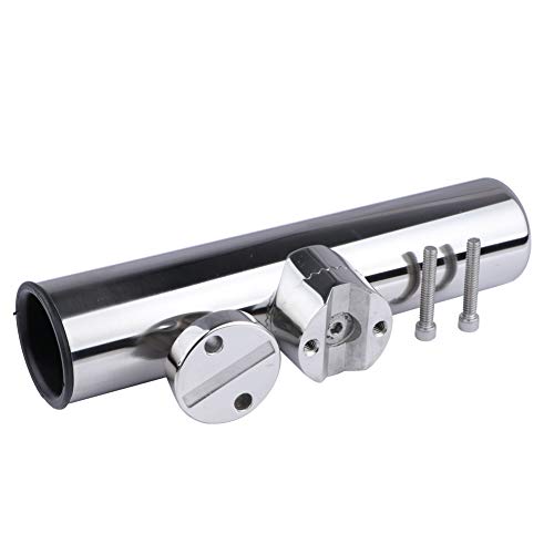 Fishing Rod Holders for Boat, 2 Pack Stainless Steel Rail Mount Rod Holders Clamp on 1" to 1-1/4" Rail for Fishing Boats, Kayaks, Canoes, and Other watercraft.