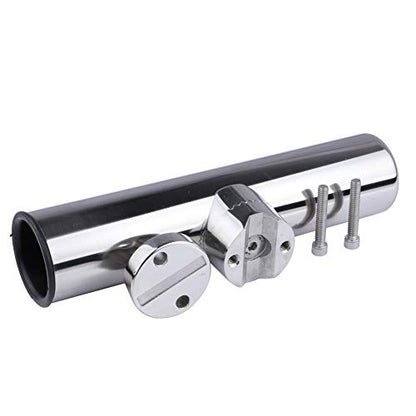 Fishing Rod Holders for Boat, 2 Pack Stainless Steel Rail Mount Rod Holders Clamp on 1" to 1-1/4" Rail for Fishing Boats, Kayaks, Canoes, and Other watercraft.