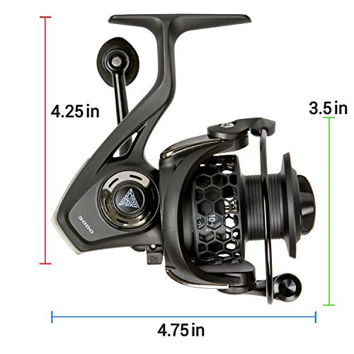 Sunrise Angler Scout 3000 Freshwater Spinning Reel | Lightweight 8.6 oz Carbon Fiber Body | Triple Disc 24+ lbs Max Drag | 10+1 Stainless Steel BB | 5.2:1 Gear Ratio | EVA Grip