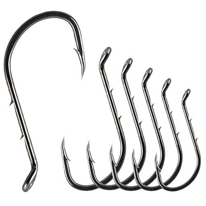 Fishing Baitholder Hooks - 100pcs Barbed Shank Sharp Strong High Carbon Steel Octopus Bait Holder Hooks for Freshwater Saltwater Live Bait Fishing - size: #3-100PCS