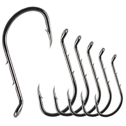 Fishing Baitholder Hooks - 100pcs Barbed Shank Sharp Strong High Carbon Steel Octopus Bait Holder Hooks for Freshwater Saltwater Live Bait Fishing - size: #4-100PCS