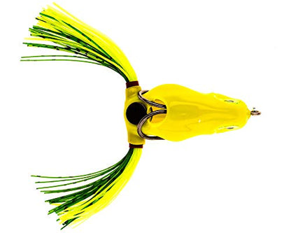 Scum Frog Scumdog Topwater Bass Fishing Hollow Body Frog Lure with Weedless Hooks - color: Chartreuse, size: 1/2 Ounce