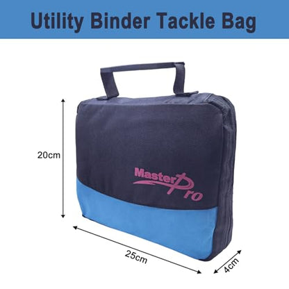 MASTERPRO Fishing Soft Lure Storage Bag with 10 Single Detachable Washable Plastic Pocket Sleeves, for Fishing Tackle Rigs Lines Baits Binder Bag Organizer - color: Shrimp Brown