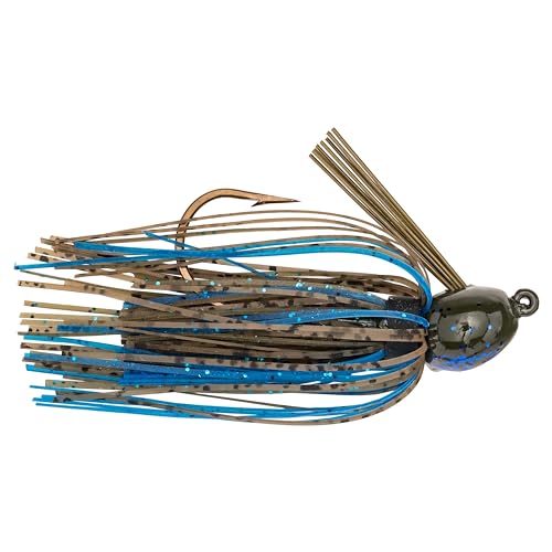 Strike King Bitsy Bug Jig Fishing Lure, Premium Silicone Skirts - color: Okeechobee Craw, size: 1/4 oz