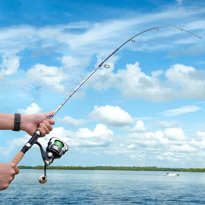 Sougayilang Spinning & Casting Rods, Strong Carbon&Glass Composite Fishing Rod with Stainless Steel Line Guides for Bass, Trout, Panfish, Catfish - color: Spinning, size: 7'6" MH- Fast- 2piece