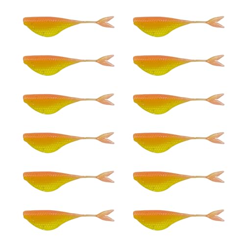 6th Sense – Clobber Minnow 2" – Soft Plastic Minnow – Crappie/Panfish Fishing – FFS Sonar Bait – (12 per Pack) Made in the USA - color: Pro Chicken