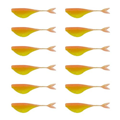 6th Sense – Clobber Minnow 2" – Soft Plastic Minnow – Crappie/Panfish Fishing – FFS Sonar Bait – (12 per Pack) Made in the USA - color: Pro Chicken