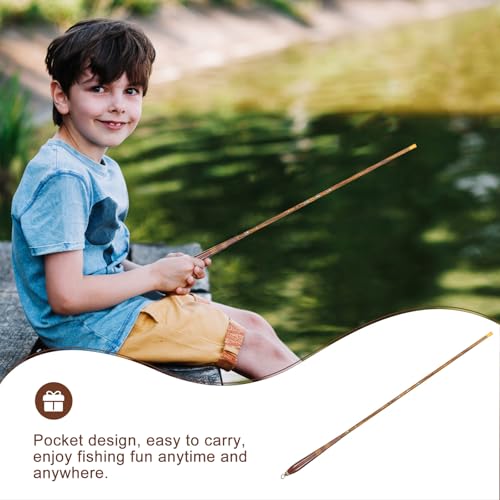 Vaguelly Telescopic Carbon Fiber Fishing Rod Ultra-Light Compact 1.8m Short Handheld Pole for Lake and Stream Winter Angling Backpacking Use