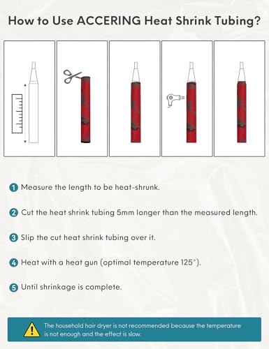 Accering DIY Fishing Rod Shrink Wrap Tubing (φ40mm, Red Camo) | L1.64 ft, Shrink Ratio: 1.8:1. Ideal for Pool cue, bare metal handle. - color: Red Camo, size: φ40mm, L1.64 ft