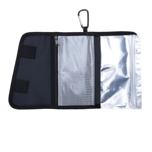 RiToEasysports Fishing Lure Storage Bag, with 6 Detachable Lure Bags, Rainproof Tackle Wallet for Soft Baits, Lures, Rigs, Jigs (Black) - color: Black