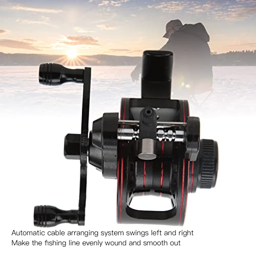 Metal Inline Ice Fishing Reel, 3+1 Bearing Centerpin Fly Fishing Reel, Speed Ratio 3.0:1 Front Fishing Line Reel, Right Hand (68mm x 63mm)