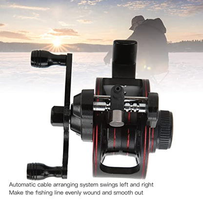 Metal Inline Ice Fishing Reel, 3+1 Bearing Centerpin Fly Fishing Reel, Speed Ratio 3.0:1 Front Fishing Line Reel, Right Hand (68mm x 63mm)