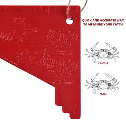 Dungeness Crab Gauge Measure with Ruler Multi Shrimp Clam Measuring Tool for Oregon, Washington and California - style: RD-1