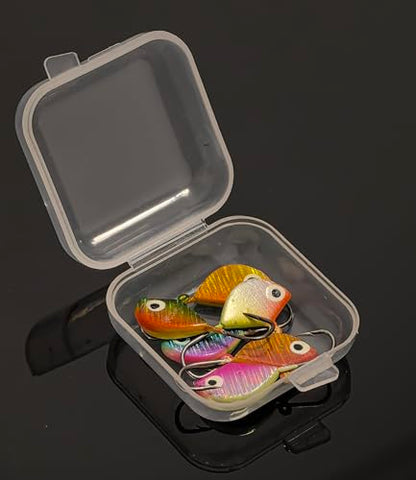 Ice Fishing Jigs Glow Fishing Bait Jigging Hook Kit Winter Metal Hooks for Crappie, Panfish, Walleye, Bluegills and Other Species - style: Style5-6pcs