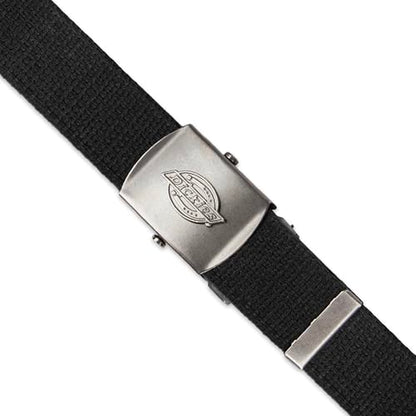 Dickies mens Fabric Web Plaque Logo Buckle Belt - Fits Up to Size 42" Waist - color: Black, size: Large-X-Large