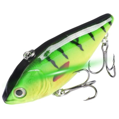 HADORAM Electric Twitching Jerkbait USB Rechargeable LED Lighted Wobbler Luminous Vibrating Minnow Bait, Long Casting Flashing Bass Fishing Lures for Freshwater Saltwater - color: Electronic VIB-Color 776