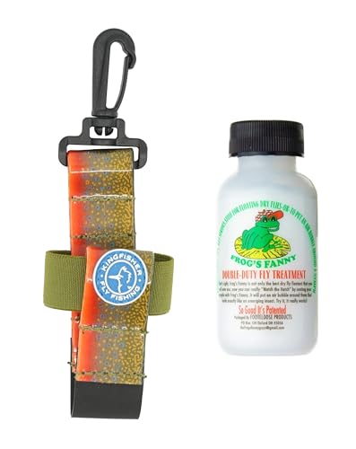 Frogs Fanny Powder Dry Fly Floatant with Kingfisher Dry Shake Holder - color: Brook Trout
