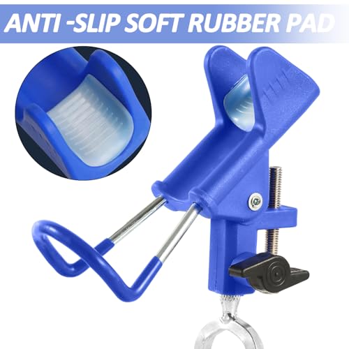 Tripquips Fishing Rod Holders - Upgraded 360 Degree Adjustable Fishing Pole Stand Equipment for Bank, Beach, Gift for Men Equipment(Blue)